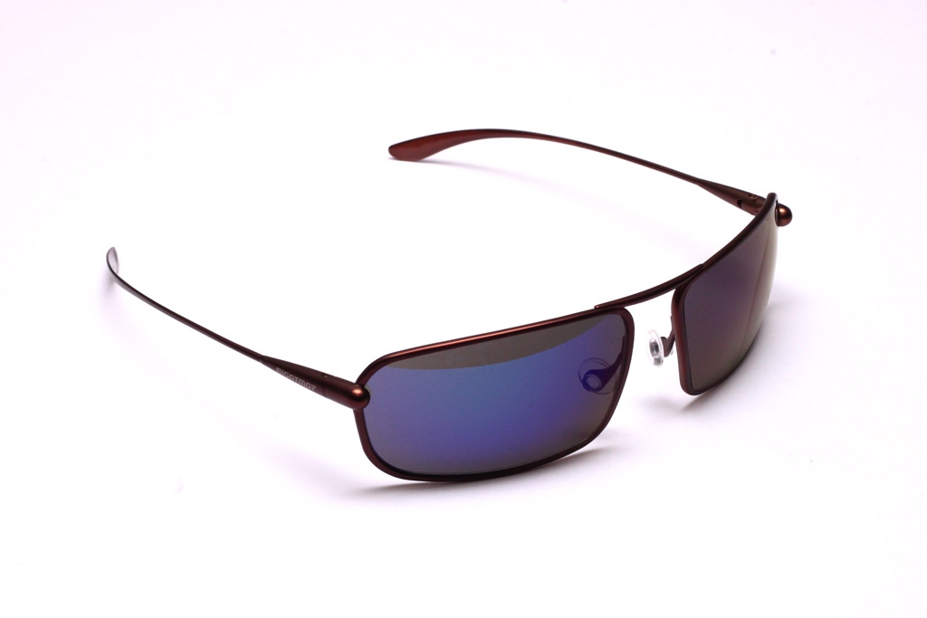 Meso - Brunello Titanium Frame Iridescent Blue Mirror Grey High-Contrast Sunglasses