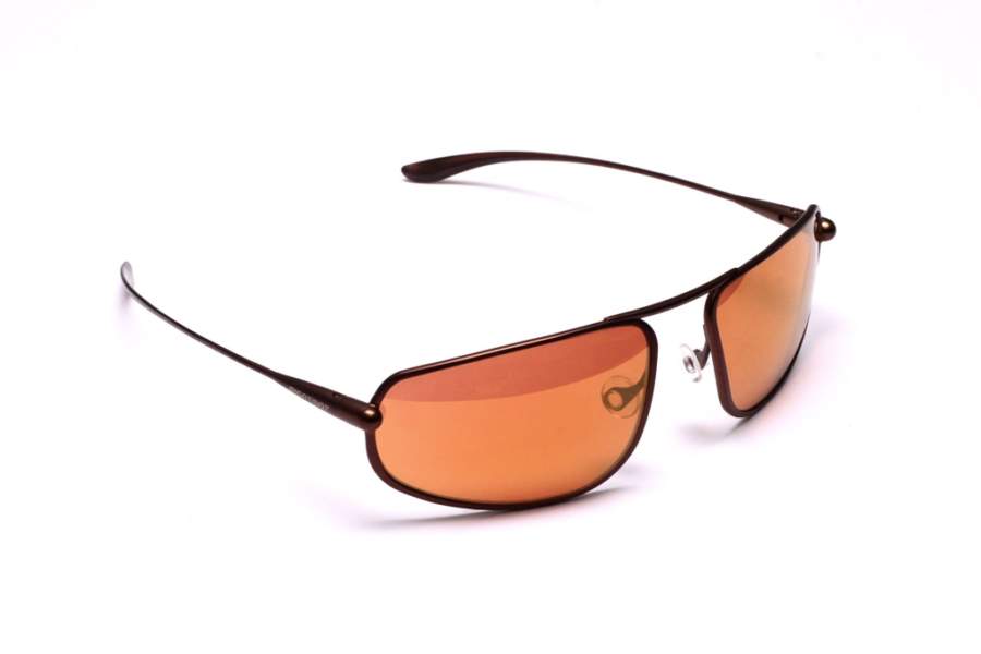 Bigatmo titanium frame sunglasses with copper brown photochromic lenses