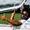 the Junior World Gliding Champion Jake Brattle wearing Bigatmo sunglasses preparing to take off in his glider